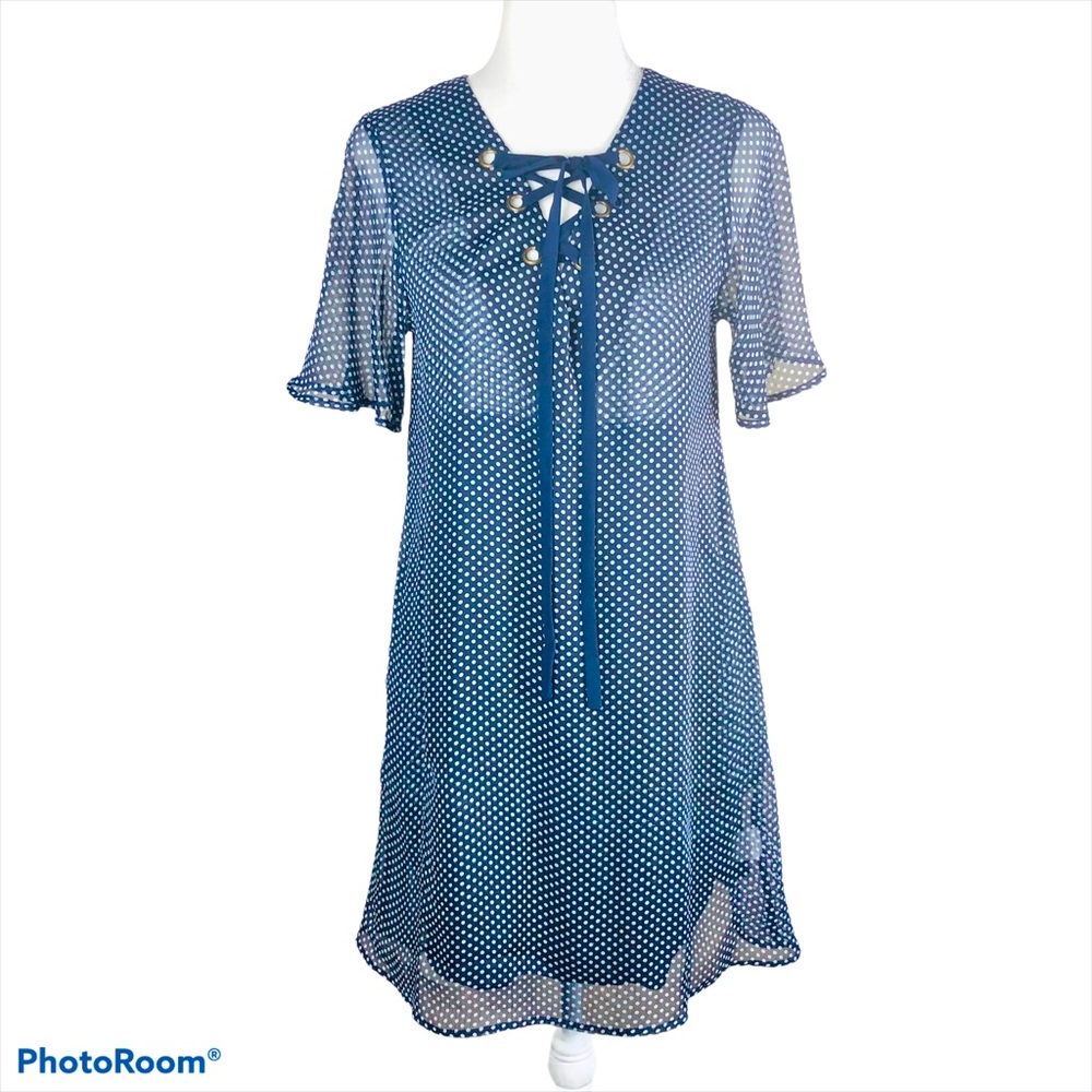 11•1•TYLHO Anthropologie Polka Dot Dress X-Small